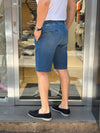 BERMUDA UOMO JEANS CHAMBRAY TASCA AMERICA PINCES MADE IN ITALY