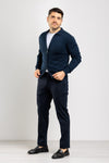 GIACCA CARDIGAN UOMO BARULO MAGLIA CON ZIP COLLO CAMICIA