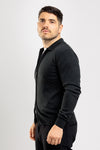 GIACCA CARDIGAN UOMO BARULO MAGLIA CON ZIP COLLO CAMICIA