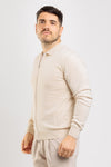 GIACCA CARDIGAN UOMO BARULO MAGLIA CON ZIP COLLO CAMICIA