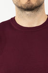 MEN'S CREW NECK BASIC SEMI SLIM SOLID COLOR SWEATER