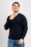 MAGLIA UOMO SCOLLO A V BASIC SLIM COMFORT MAGLIONCINO TINTA UNITA CASUAL