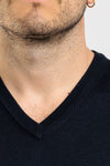 MAGLIA UOMO SCOLLO A V BASIC SLIM COMFORT MAGLIONCINO TINTA UNITA CASUAL