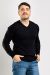 MAGLIA UOMO SCOLLO A V BASIC SLIM COMFORT MAGLIONCINO TINTA UNITA CASUAL
