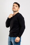 MAGLIA UOMO SCOLLO A V BASIC SLIM COMFORT MAGLIONCINO TINTA UNITA CASUAL