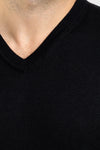 MAGLIA UOMO SCOLLO A V BASIC SLIM COMFORT MAGLIONCINO TINTA UNITA CASUAL