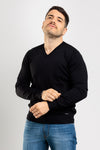 MAGLIA UOMO SCOLLO A V BASIC SLIM COMFORT MAGLIONCINO TINTA UNITA CASUAL
