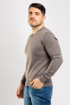 MAGLIA UOMO SCOLLO A V BASIC SLIM COMFORT MAGLIONCINO TINTA UNITA CASUAL