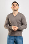MAGLIA UOMO SCOLLO A V BASIC SLIM COMFORT MAGLIONCINO TINTA UNITA CASUAL
