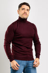 MAGLIONCINO UOMO DOLCEVITA COLLO ALTO TINTA UNITA SLIM BASIC CASUAL