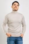 MAGLIONCINO UOMO DOLCEVITA COLLO ALTO TINTA UNITA SLIM BASIC CASUAL