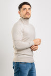 MAGLIONCINO UOMO DOLCEVITA COLLO ALTO TINTA UNITA SLIM BASIC CASUAL