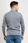 MEN'S BASIC SOLID COLOUR TURTLENECK SWEATER HALF COLLAR