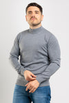 MEN'S BASIC SOLID COLOUR TURTLENECK SWEATER HALF COLLAR