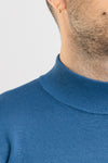 MEN'S BASIC SOLID COLOUR TURTLENECK SWEATER HALF COLLAR
