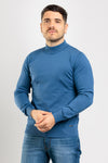 MEN'S BASIC SOLID COLOUR TURTLENECK SWEATER HALF COLLAR