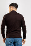 MEN'S BASIC SOLID COLOUR TURTLENECK SWEATER HALF COLLAR