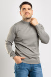 MEN'S BASIC SOLID COLOUR TURTLENECK SWEATER HALF COLLAR
