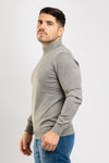 MEN'S BASIC SOLID COLOUR TURTLENECK SWEATER HALF COLLAR