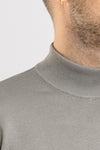 MEN'S BASIC SOLID COLOUR TURTLENECK SWEATER HALF COLLAR