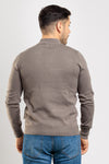 MEN'S BASIC SOLID COLOUR TURTLENECK SWEATER HALF COLLAR