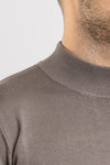 MEN'S BASIC SOLID COLOUR TURTLENECK SWEATER HALF COLLAR