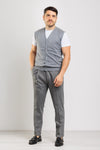 MEN'S BASIC SOLID COLOR BUTTONED VEST