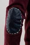MAGLIA UOMO GIROCOLLO MAGLIONE TINTA UNITA CON PATCH OPIFICIO
