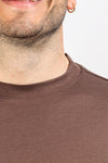 T-SHIRT UOMO TINTA UNITA MAGLIA SOTTO GIACCA COTONE MODAL BASIC
