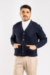 CARDIGAN UOMO CON BOTTONI E TASCHE GIACCA MAGLIONE A COSTINE