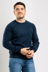MAGLIA UOMO GIROCOLLO MAGLIONCINO TINTA UNITA MANICA RAGLAN BASIC