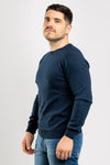 MAGLIA UOMO GIROCOLLO MAGLIONCINO TINTA UNITA MANICA RAGLAN BASIC