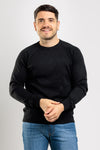 MAGLIA UOMO GIROCOLLO MAGLIONCINO TINTA UNITA MANICA RAGLAN BASIC