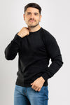 MAGLIA UOMO GIROCOLLO MAGLIONCINO TINTA UNITA MANICA RAGLAN BASIC