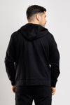 FELPA UOMO CON CAPPUCCIO E ZIP JERSEY PUNTO MILANO MADE IN ITALY