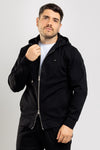 FELPA UOMO CON CAPPUCCIO E ZIP JERSEY PUNTO MILANO MADE IN ITALY