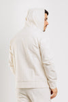 FELPA UOMO CON CAPPUCCIO E ZIP JERSEY PUNTO MILANO MADE IN ITALY