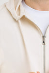 FELPA UOMO CON CAPPUCCIO E ZIP JERSEY PUNTO MILANO MADE IN ITALY