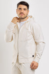FELPA UOMO CON CAPPUCCIO E ZIP JERSEY PUNTO MILANO MADE IN ITALY