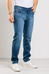 JEANS UOMO 5 TASCHE DENIM LAVAGGIO STONEWASH REGULAR FIT MADE IN ITALY