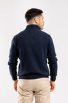 MAGLIA UOMO MEZZA ZIP MAGLIONE LANA COLLO ALTO BARULO MADE IN ITALY