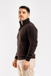 MAGLIA UOMO MEZZA ZIP MAGLIONE LANA COLLO ALTO BARULO MADE IN ITALY