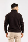 MAGLIA UOMO MEZZA ZIP MAGLIONE LANA COLLO ALTO BARULO MADE IN ITALY