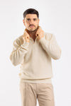 MAGLIA UOMO MEZZA ZIP MAGLIONE LANA COLLO ALTO BARULO MADE IN ITALY