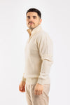 MAGLIA UOMO MEZZA ZIP MAGLIONE LANA COLLO ALTO BARULO MADE IN ITALY