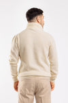 MAGLIA UOMO MEZZA ZIP MAGLIONE LANA COLLO ALTO BARULO MADE IN ITALY