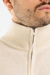 MAGLIA UOMO MEZZA ZIP MAGLIONE LANA COLLO ALTO BARULO MADE IN ITALY