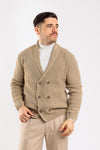 CARDIGAN UOMO DOPPIOPETTO GIACCA COLLO SCIALLATO A COSTINE