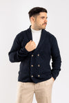 CARDIGAN UOMO DOPPIOPETTO GIACCA COLLO SCIALLATO A COSTINE