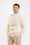 CARDIGAN UOMO DOPPIOPETTO GIACCA COLLO SCIALLATO A COSTINE